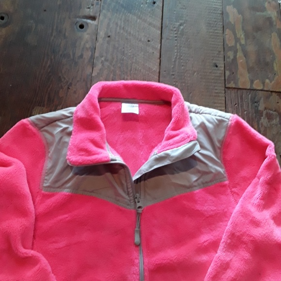 Athletic Jackets & Coats Athletic Pink Lt Gray Fleece Jacket Sch 46